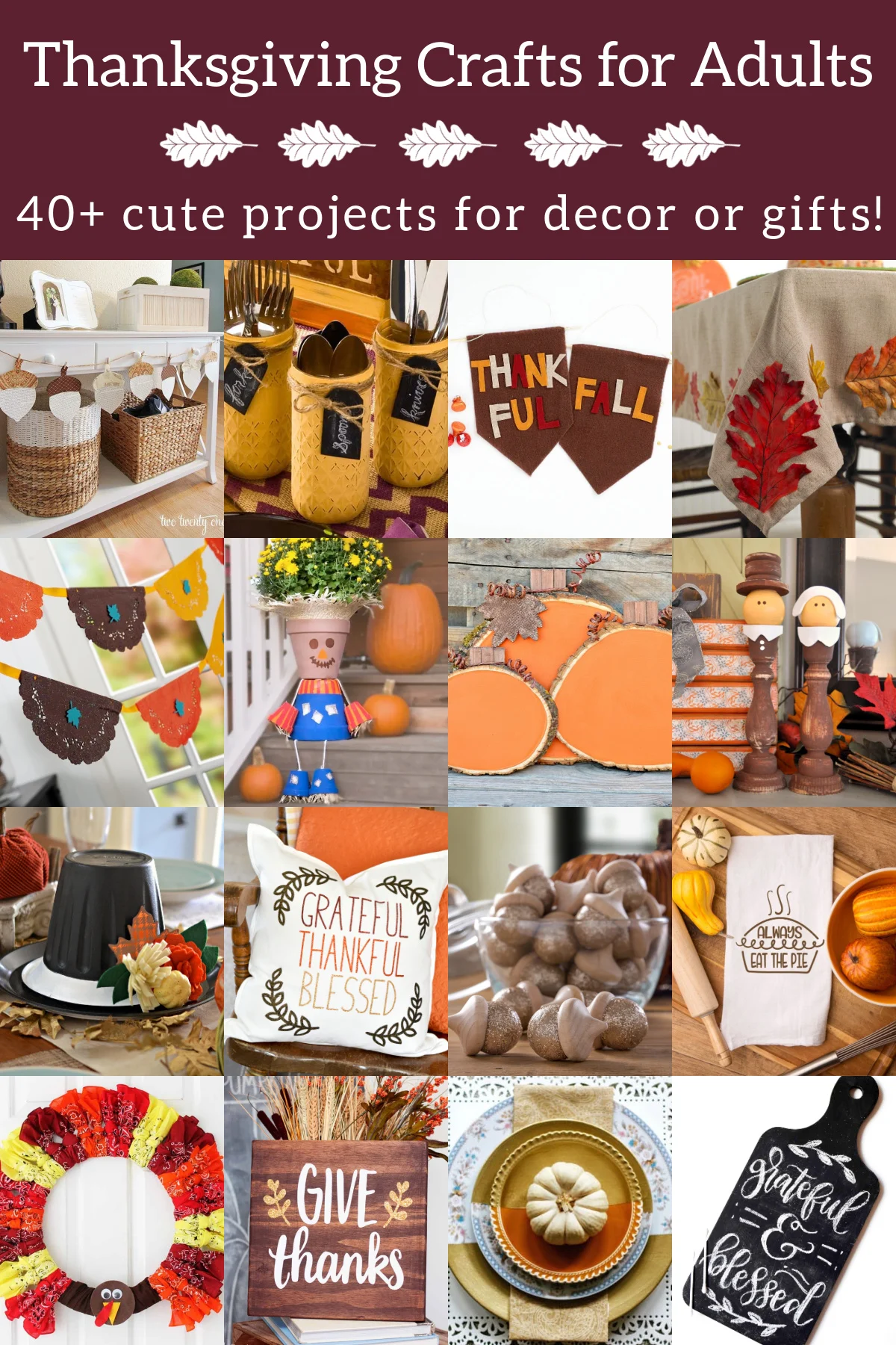 Thanksgiving Crafts for Adults (40+ Ideas!) - Mod Podge Rocks